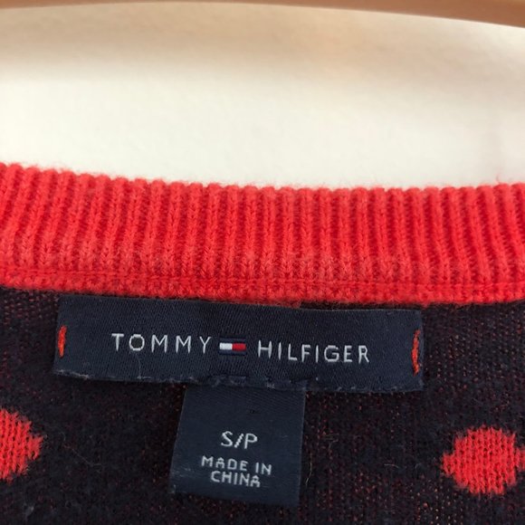 Red Sweater with Black Polka Dots - Picture 3 of 4